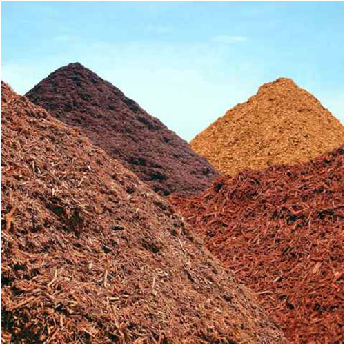 piles of mulch