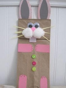Easter bunny puppet craft